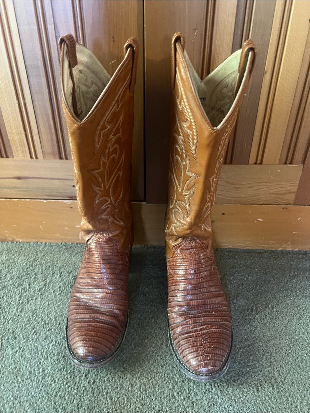 Women’s Sz 270 (7-71/2) Larry Mahan lizard boots